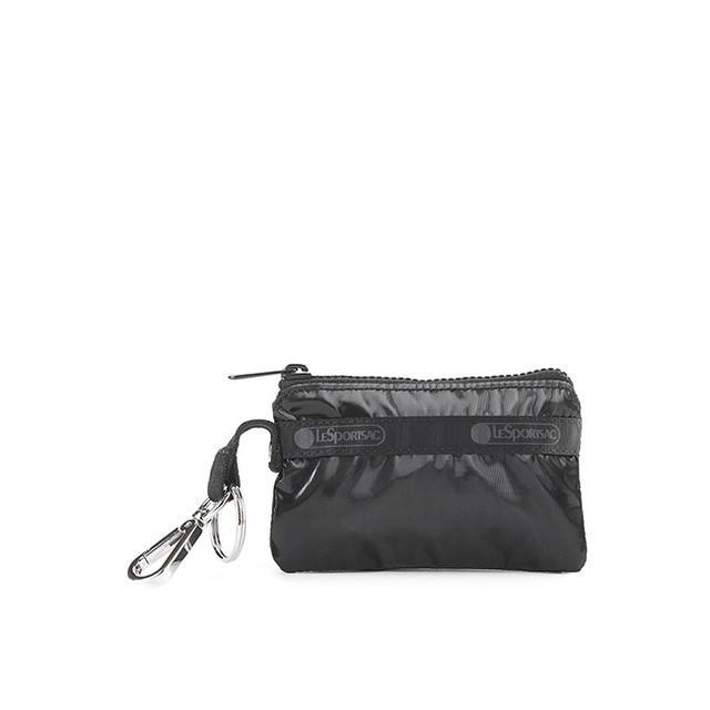 LeSportsac ZIP CARD HOLDER In BLACK SHINE L3005M135W25