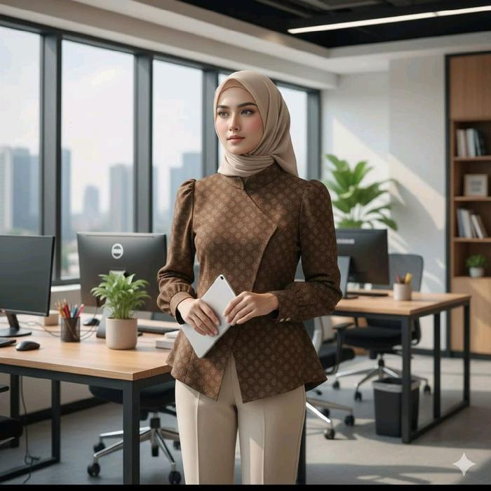 blus batik premium motif bunga truntum