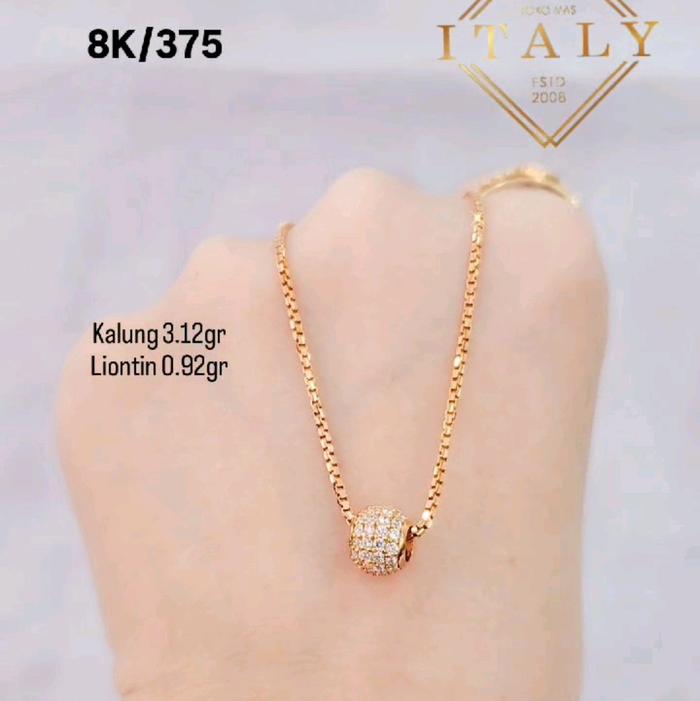 Liontin Kalung Bola Huruf P Putih Abjad