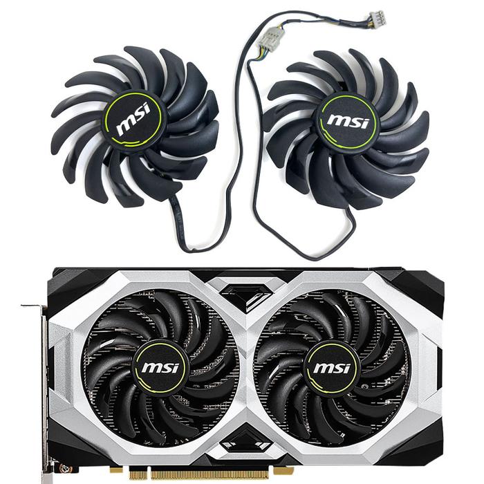 2PCS/SET PLD09210S12HH RTX 2060 SUPER VENTUS GP GPU FAN,FOR MSI RTX 2060 SUPER VENTUS GP OC、RTX 2070