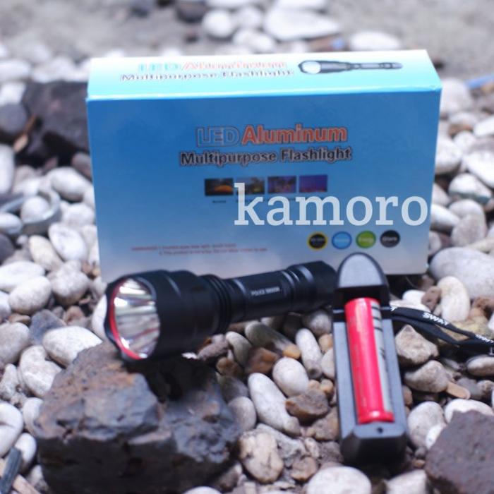 Senter C8 Cahaya Kuning SWAT Police 99000W Waterproof C29