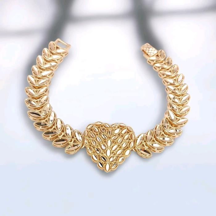 Gelang xuping asli emas rantai motiv love & motiv bulat gelang mewah neklace Bracelets