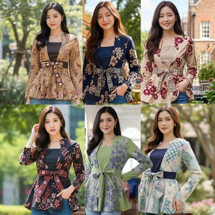 Atasan Blouse Batik Kantor Morgan 634