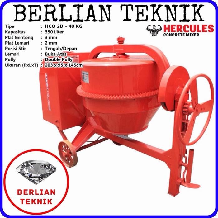 Beton Molen Concrete Mixer Semen Hercules HC 02 D / 350 Liter Double Pully