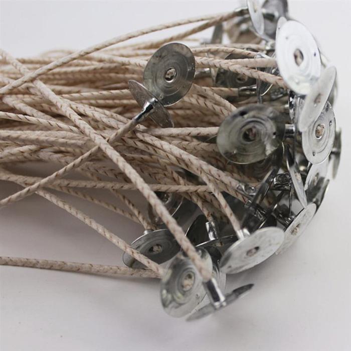 200pcs Wicks With Sustainer Cotton Core Waxed Candle Wicks For Candle