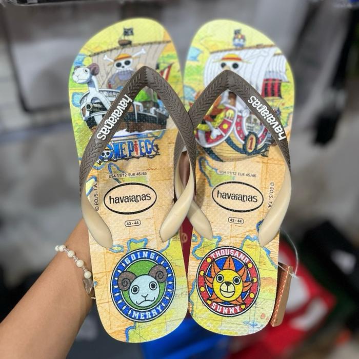 Havaianas Sandal Jepit One Piece Thousand Sunny Motif Karakter Lucu untuk Pria Wanita