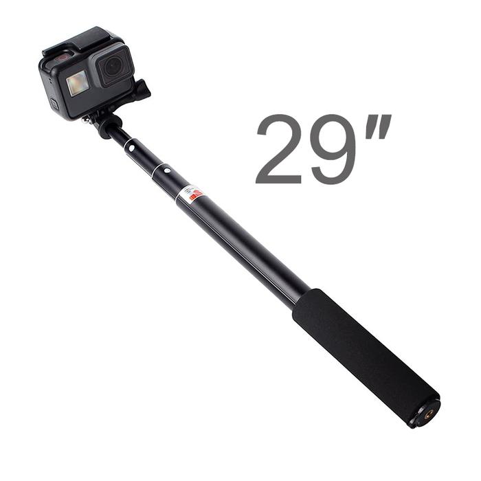 for GoPro Accessory 29 inch Aluminum Selfie Stick Monopod for Go Pro