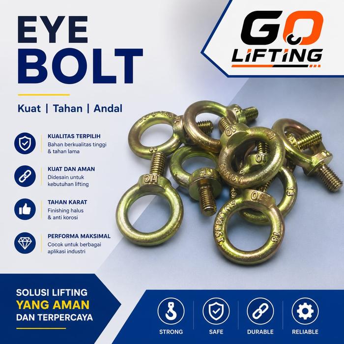 Eye Bolt Kuning zing yellow M10