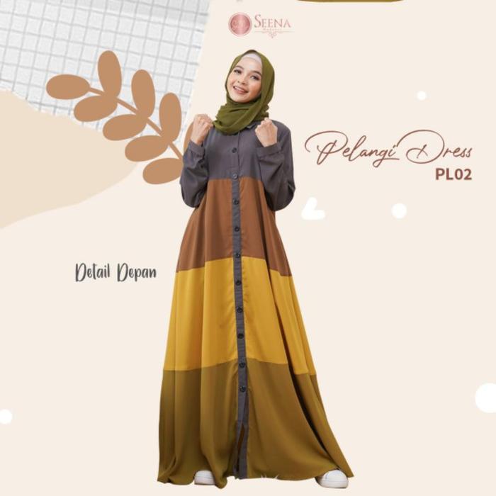 Pelangi Dress Gamis Thalitha Platinum By Seena Modesty