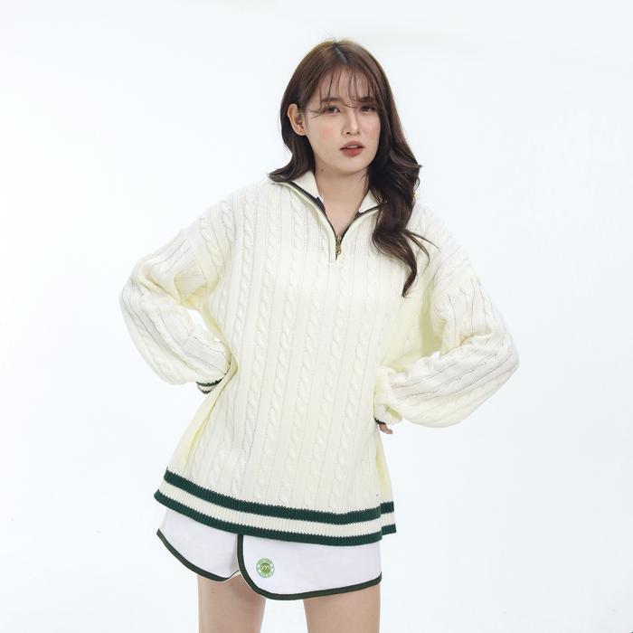 BERGARANSI Loony - Cable Polo Knit - Sweater