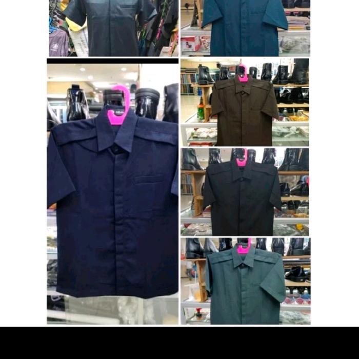 setelan safari seragam kantor guru coklat navy abu dinas pdh paspampres pendek