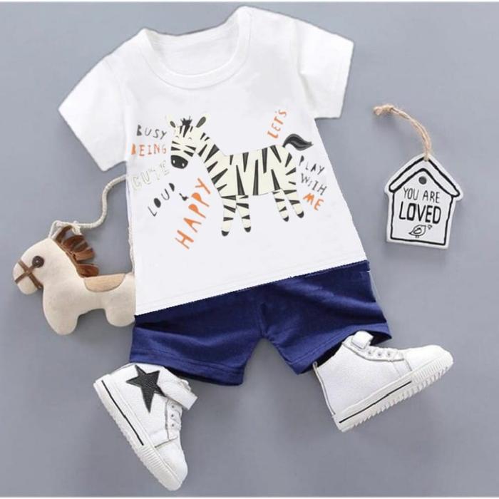 7Q.Collection Fashion Anak Baju Atasan Kaos Celana Warna Casual GB002 Trend Fashion set  anak  punk