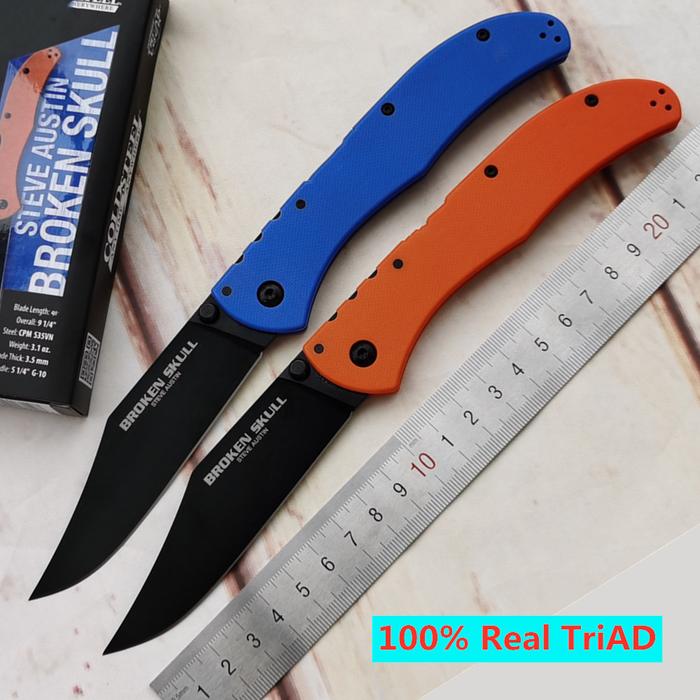 JUFULE Cold Steel TriAD Broken Skull Mark XHP Blade G10 Handle Copper