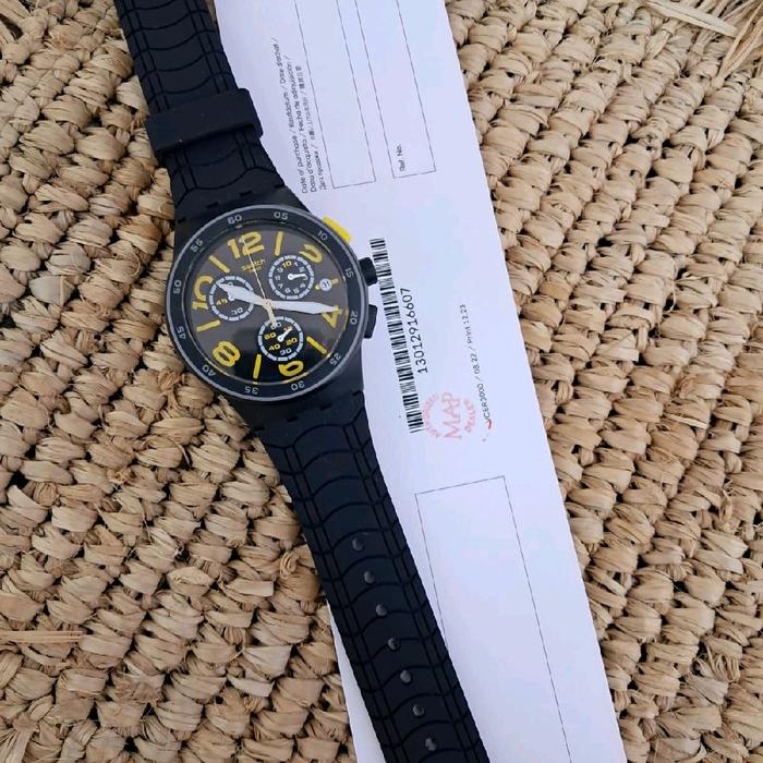 JAM SWATCH CHRONO ORIGINAL SUSB412 SUSB 412 JAM PRIA LA PNEUMATIC
