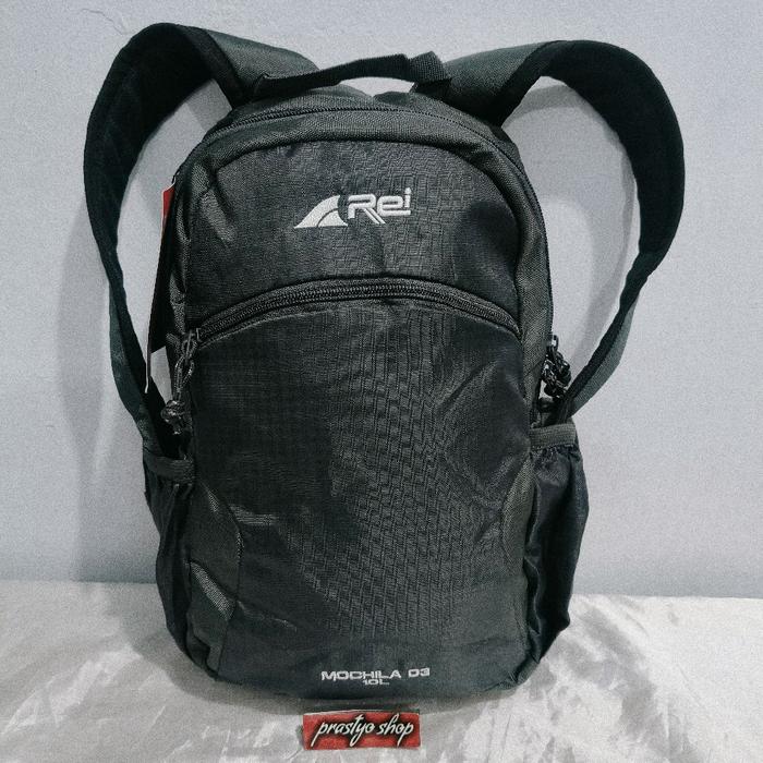 Rei Tas Ransel Mini Mochila03 Full Abu Gelap Tas Punggung Kecil untuk Harian dan Travel