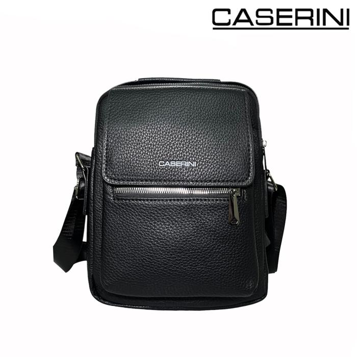 Caserini Shoulder Bag CS287012-16 Tas Selempang Pria 22cm x 5cm x 24cm Bahan PU Warna Hitam  Ideal u