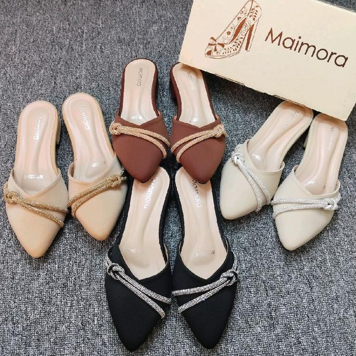 SLOP WANITA TEPLEK TINGGI 2 CM " MIMA SLOP" by MAIMORA SHOES OUTFIT SANDAL FLAT