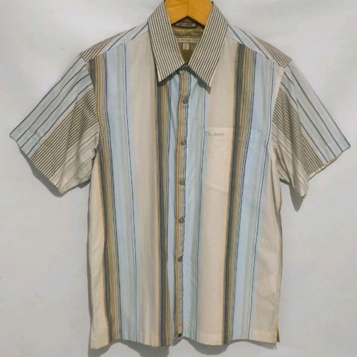 Kemeja pria original vintage RBJ JEANS stripes shirt