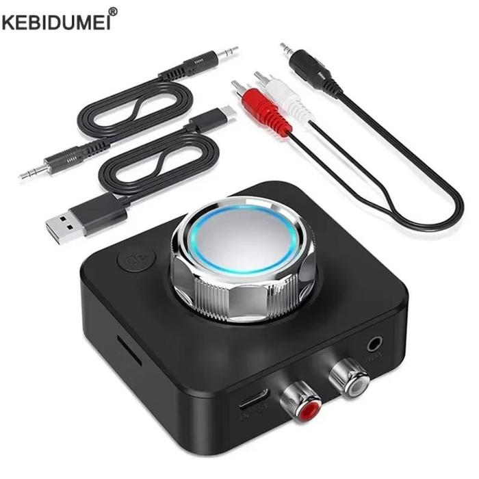 Bluetooth 5.0 Audio Receiver 3D Stereo Sound Wireless Adapter SD TF Card RCA 3.5mm AUX Jack for For 