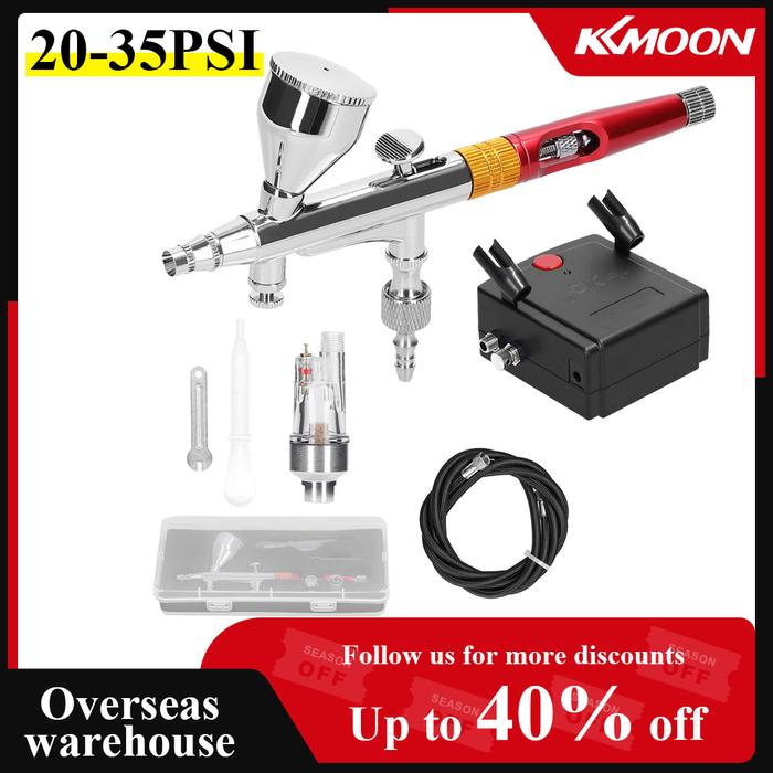 Professional 0.3mm Airbrush Air Compressor Kit 20-35PSI Airbrush Pen