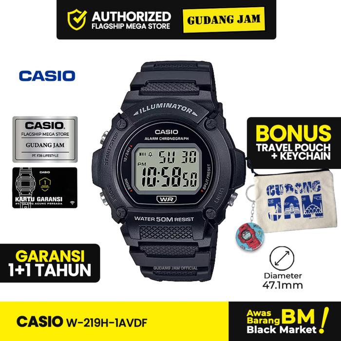 Jam Tangan Casio W-219H-1AVDF W-219H W-219 W219H W 219H
