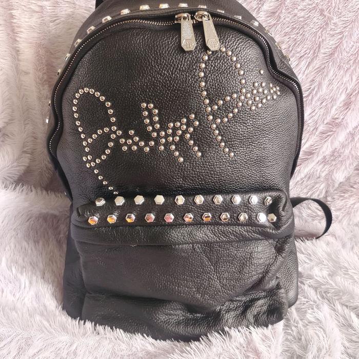 ransel philipp plein otentik kulit asli motif 05 Backpack Pria Wanita