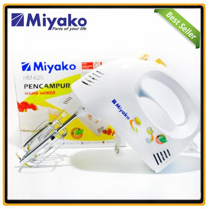 Hand Mixer Miyako HM620 / HM-620 Hand Mixer 190 Watt - White Super Murah Berkualitas