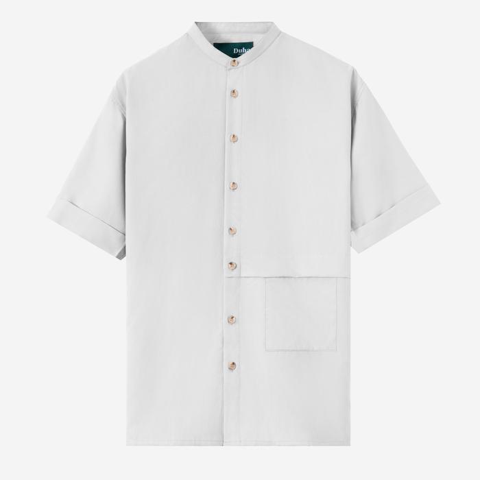 Exclusive Sale Duha Muslimwear Baju Muslim Lengan Pendek - Barq - White Terlaris