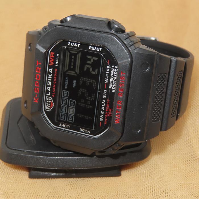 Jam Tangan Lasika K-Sport Water Resist Sporty Pria Dewasa WR 30 mm - Kaca Karet Watches