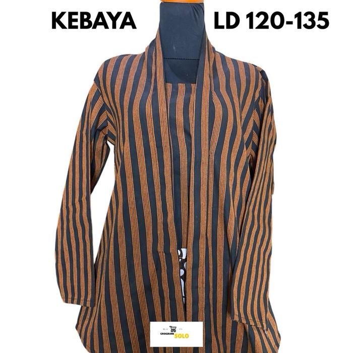 Kebaya Kutubaru Kartini Lurik Wanita Jumbo LD 120-130 Baju jogja