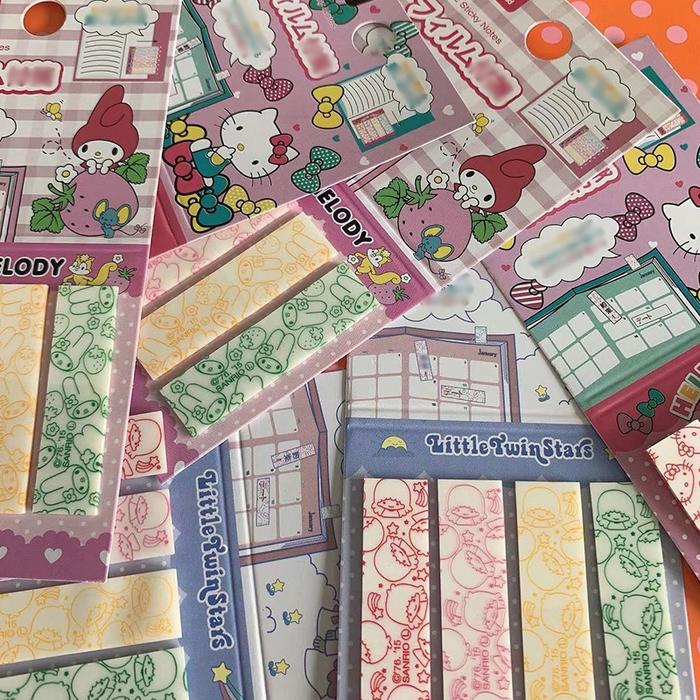 Stiker Indeks Kartun Sanrio Stiker Indeks Kreatif Stiker Indeks Dalam Catatan Tempel Siswa Berwarna-