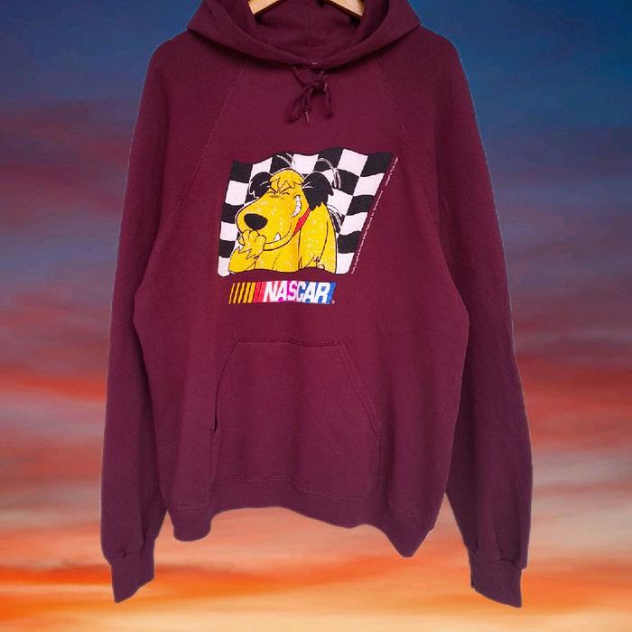Hoodie streetwear vintage 90s NASCAR WACKY RACES 1994 not hook ups shorty's baker real skateboard ne