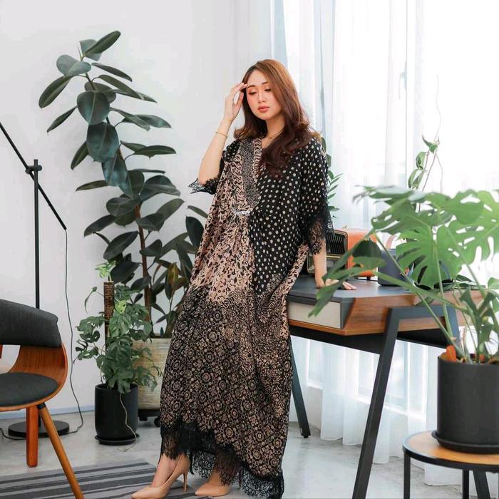 Inem Batik | Long KAFTAN NADINE VISCOSE | Bahan Viscose Pulau
