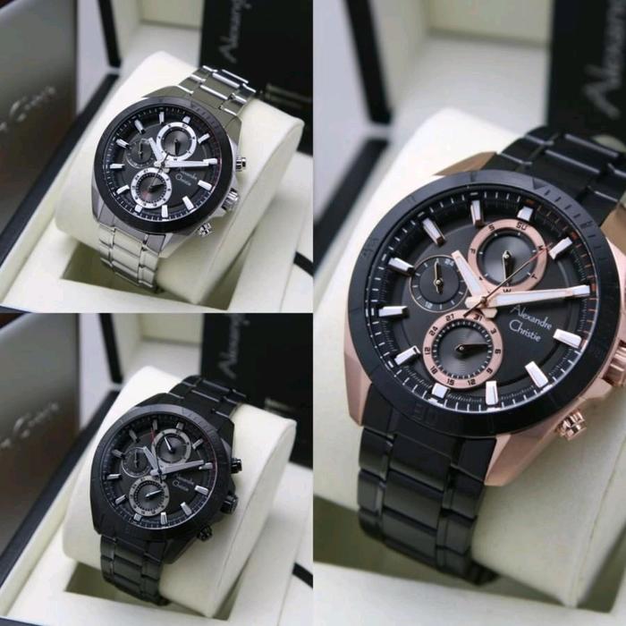 JAM TANGAN PRIA ALEXANDRE CHRISTIE AC 6581 AC6581 STAINLESS ORIGINAL