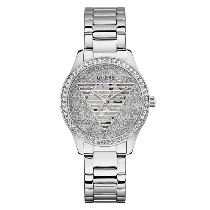 GUESS GW0605L1 Lady Idol Jam Tangan Wanita Silver Glitz Dial Stainless Steel Original