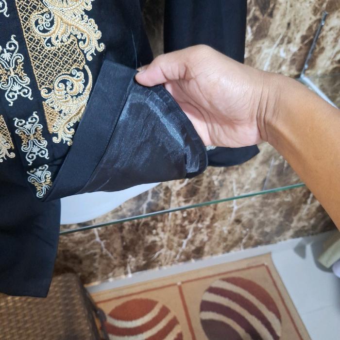 Jas Koko Mewah Salafi J50 Bordir Dada Kantong Depan Pria Dewasa Muslim - Panjang - Tangan, Baju, Put
