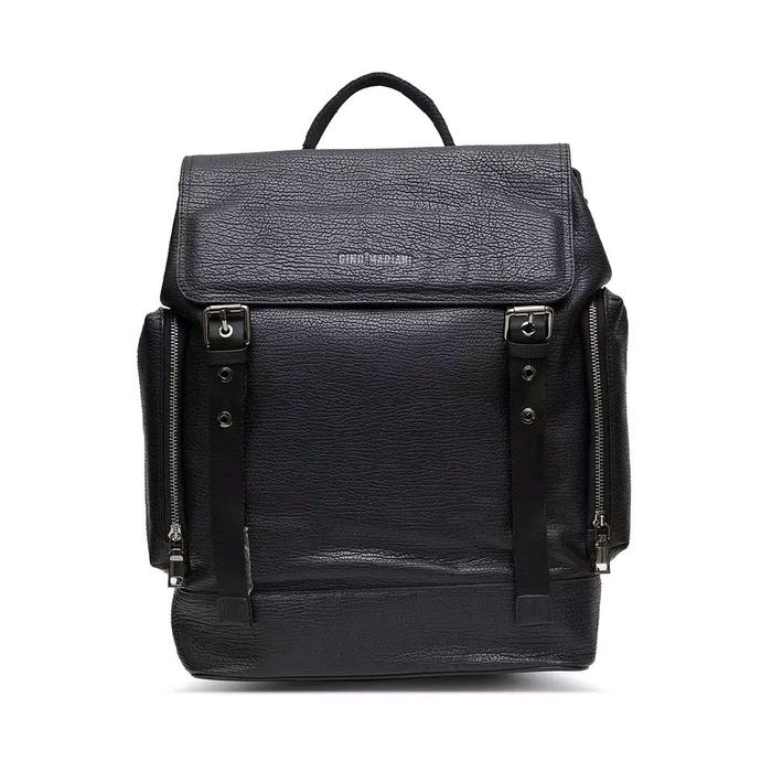GINO MARIANI Ermanno Leather Original Men's Backpack - Black