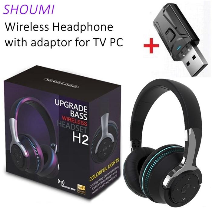 Tv Bluetooth Headphones Wireless Headphon with Mic USB Adaptor