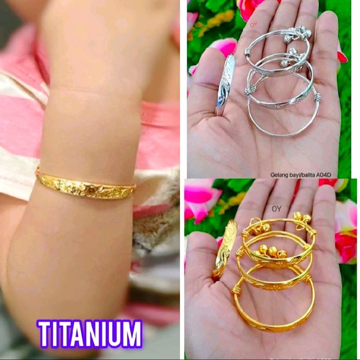 Galang Tangan Bayi // anak-anak Titanium stainless steel ANTI KARAT Gelang