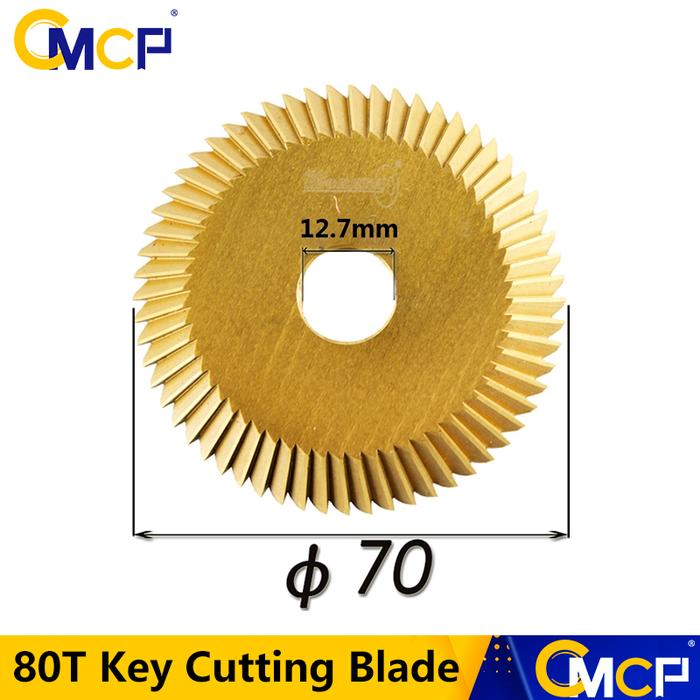 1pc 70x7.3x12.7mm 80T HSS Key Machine Cutter Titanium Coated