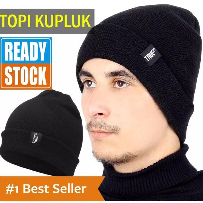 Topi Kupluk Pria Dewasa Rajut Wool True Winter Fashion Beanie Hat Ciput Cowo Cowok Laki Laki Distro 