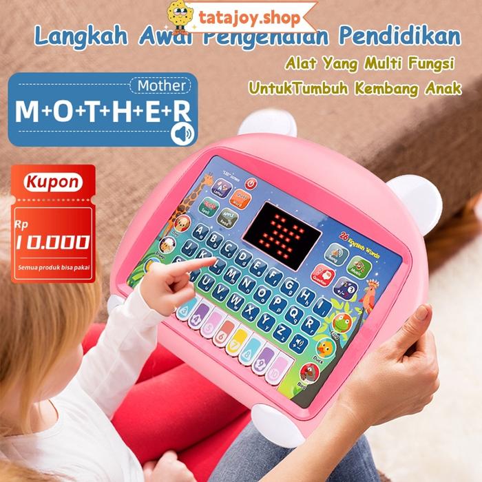 Tatajoy Mainan pendidikan Mainan Laptop Anak Tablet Belajar Mainan Edukasi Anak Dengan Layar LED pen