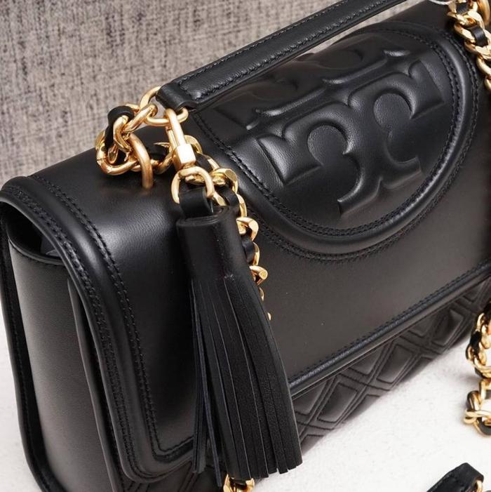 TAS TB NEW FLEMING CONVERTIBLE BLACK MEDIUM SHOULDER CROSSBODY
