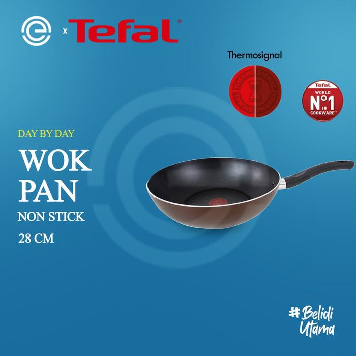 TEFAL Panci Penggorengan Wok 28CM - Day by Day