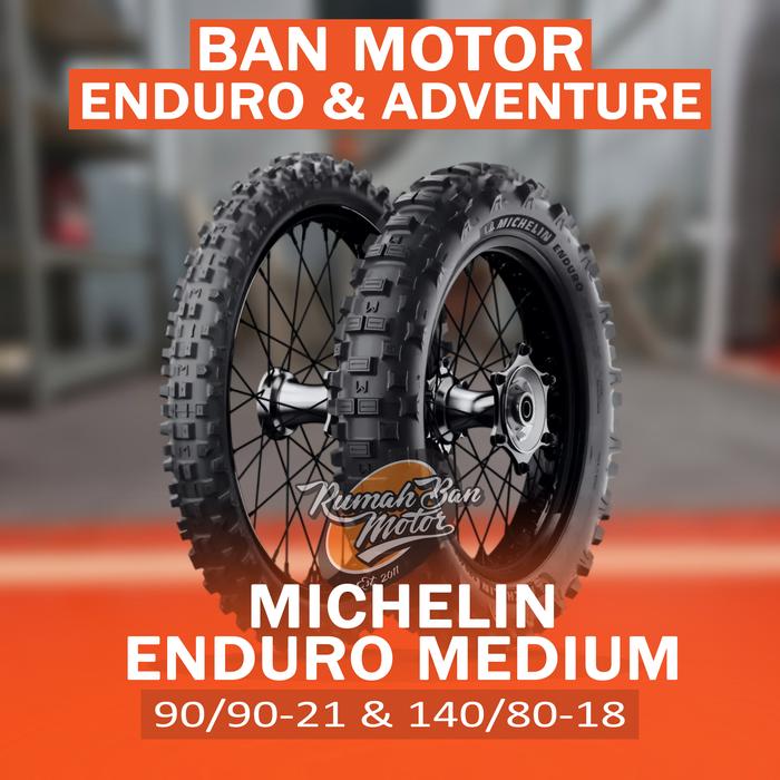 MICHELIN ENDURO MEDIUM 90/90-21 & 140/80-18 ban UNTUK CFMOTO 450 MT, KTM 640, BMW G450X, HUSQVARNA 7