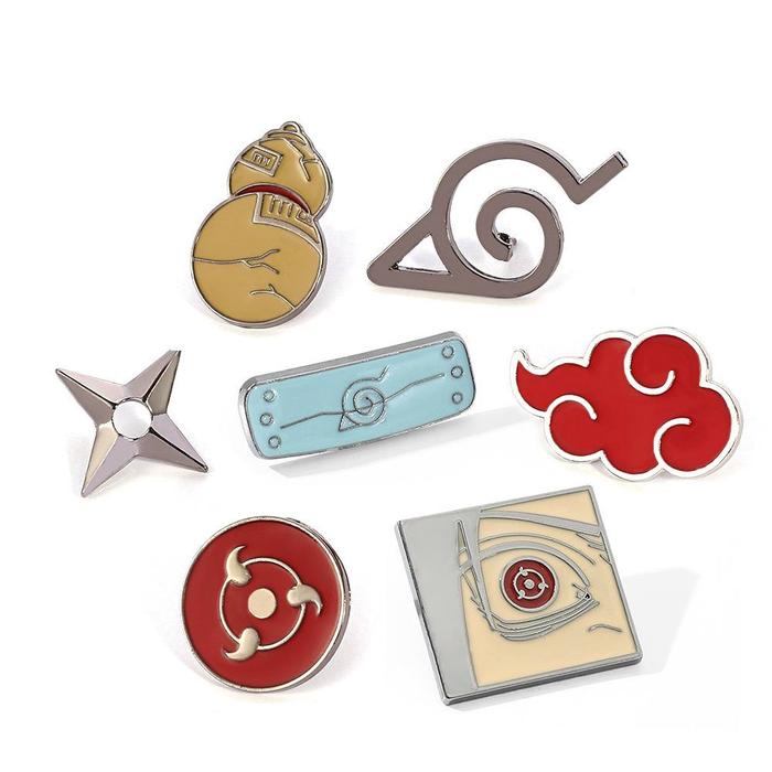 Koleksi Pin Bross Naruto Shippuden - Anime Manga Naruto Akatsuki Konoha Kakashi