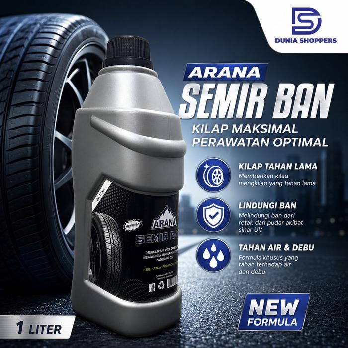 ARANA Semir Ban Cair 1 Liter Pengkilap Ban Mobil & Motor