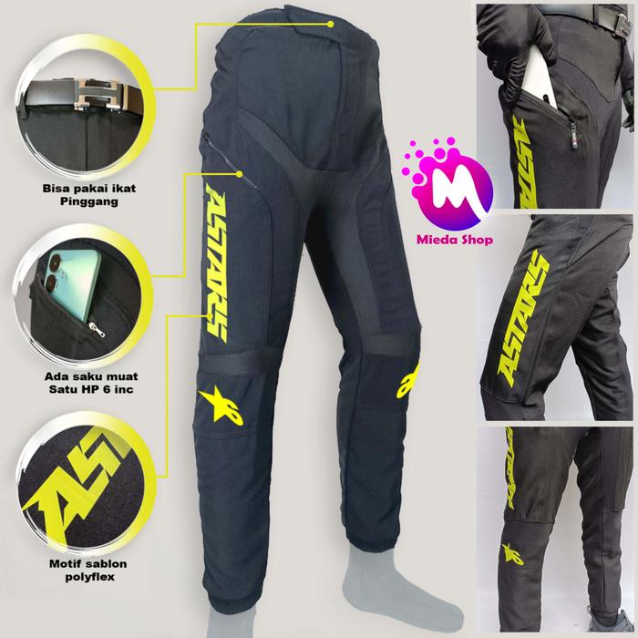Celana trail hitam abu Only pants panjang motor adventure cross motocross setelan pria laki dewasa c