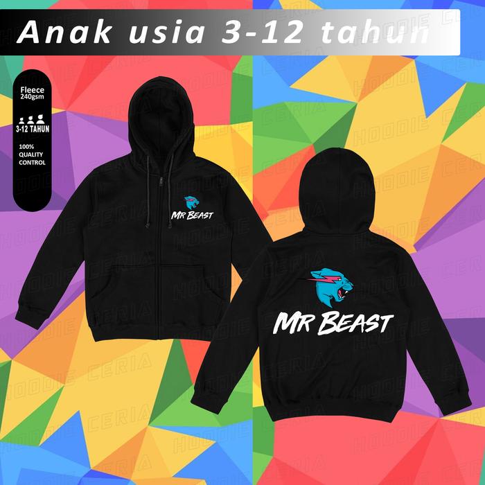 Jaket Hoodie Mr Beast Anak - Baju Anak Mr Beast