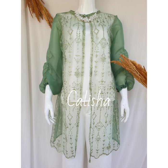 outer Ethnic Outer by Calisha Outer Organza Outer Cardigan Kondangan Outfit Cardigan Premium Cardiga